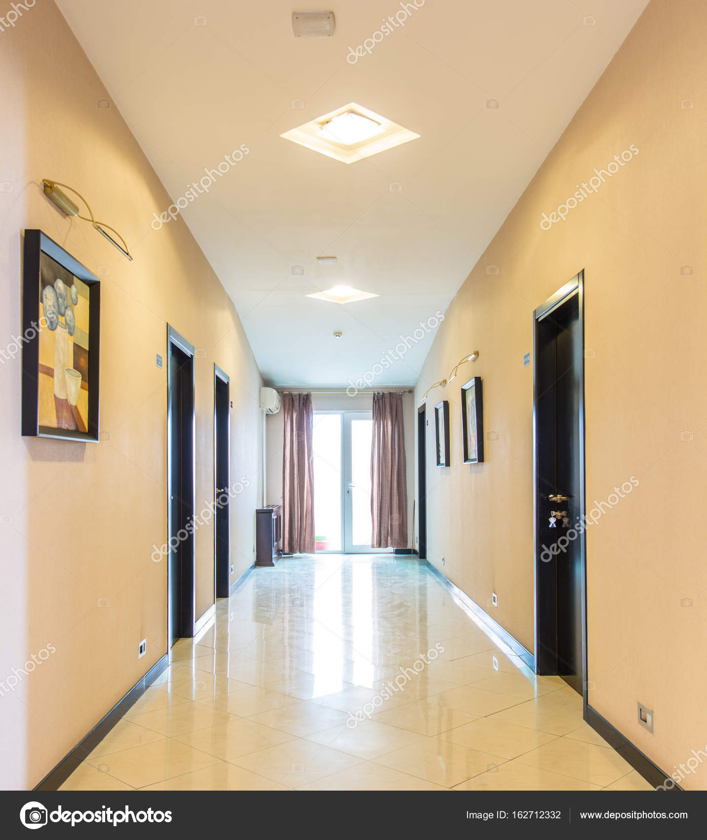 Hotel Lobby Corridor With Modern Design Stock Photo