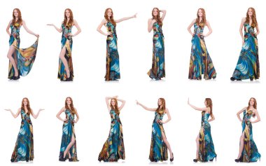 beyaz izole güzel bir elbise modeli