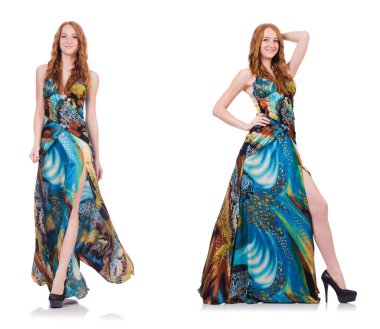 beyaz izole güzel bir elbise modeli