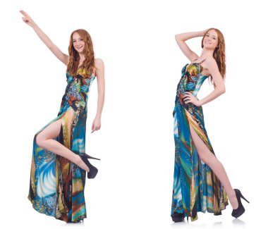 beyaz izole güzel bir elbise modeli