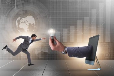 İş adamlarıyla parlak bir fikir.