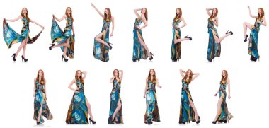 beyaz izole güzel bir elbise modeli