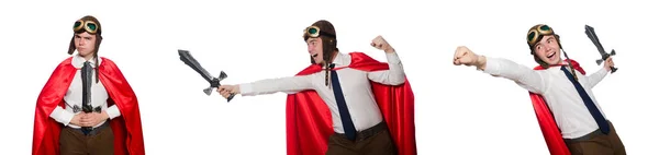 Funny hero isolated on the white — Stock Photo, Image