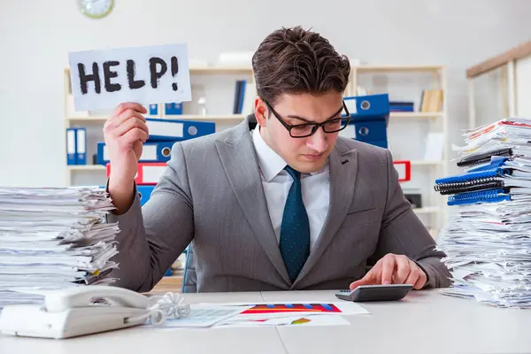 Empresario faltan plazos debido a exceso de trabajo — Foto de Stock