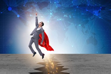 Süper kahraman iş adamı zor durumdan kaçıyor.