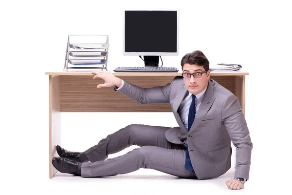 Businessman hiding in the ofice — Stock Photo, Image