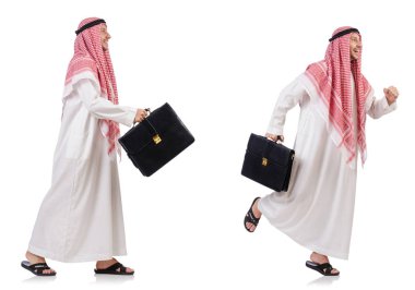 Arap adam beyaz arka plan üzerinde izole