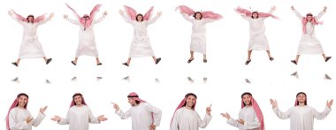 Arap adam beyaz arka plan üzerinde izole