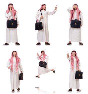 Arap adam beyaz arka plan üzerinde izole