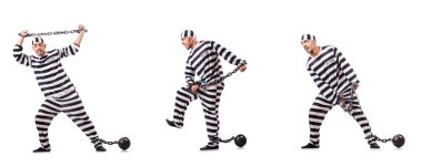 Çizgili üniformalı bir suçlu.