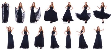 moda kavramı üzerinde beyaz kadın modeli