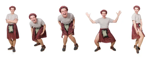 Funny scotsman isolated on white — Stock Photo, Image