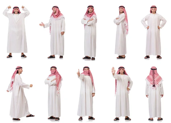 阿拉伯男人白色背景上孤立 — 图库照片