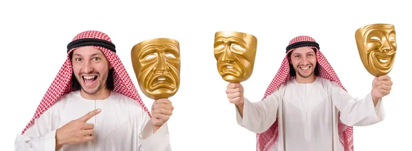 Arabische in hypocrisie concept op wit — Stockfoto