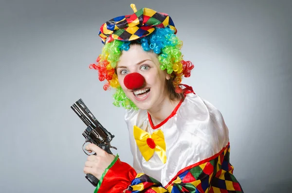 Clown divertente in concetto comico — Foto Stock