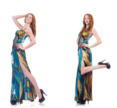 beyaz izole güzel bir elbise modeli