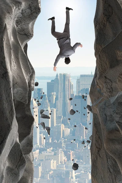 İş adamı iş kavramındaki zorlukların üstesinden geldi