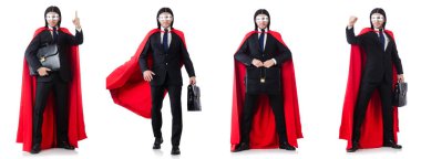 adam beyaz izole kırmızı kaplı