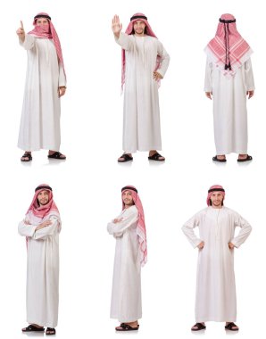 Arap adam beyaz arka plan üzerinde izole