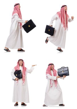 Arap adam beyaz arka plan üzerinde izole