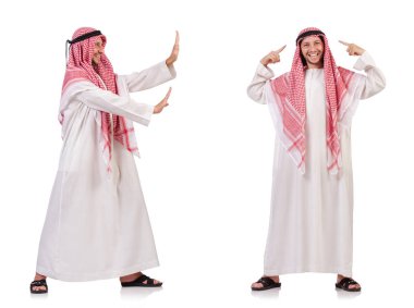 Arap adam beyaz arka plan üzerinde izole