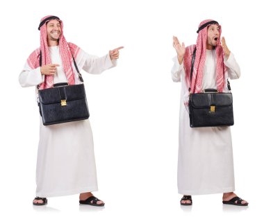 Arap adam beyaz arka plan üzerinde izole