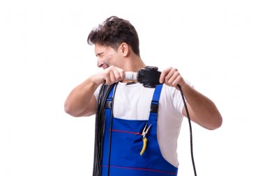 Komik adam Elektrik onarım işi