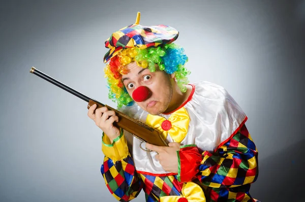 Grappige clown in komisch concept — Stockfoto