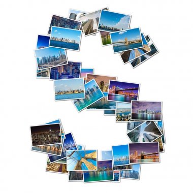 New York fotoğrafları yapılmış İngilizce Alfabe harf