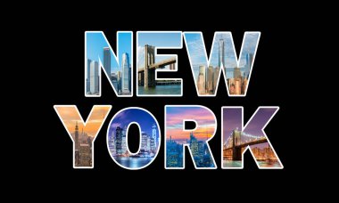 New York fotoğrafları kolaj bir