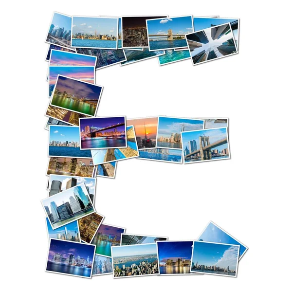 New York fotoğrafları yapılmış İngilizce Alfabe harf