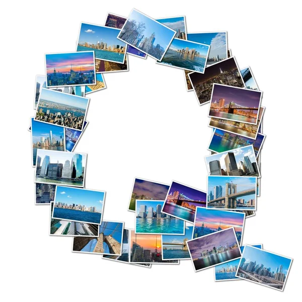 English alphabet letter made of New York photos — Stock Photo, Image