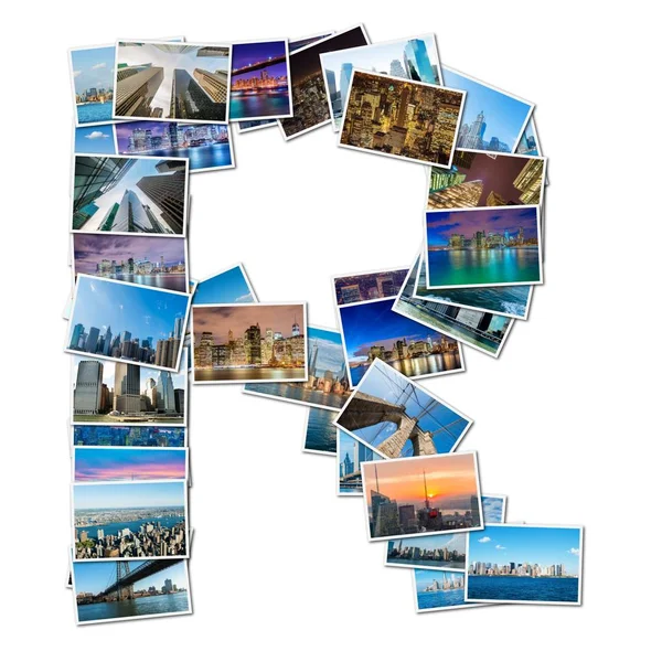 New York fotoğrafları yapılmış İngilizce Alfabe harf