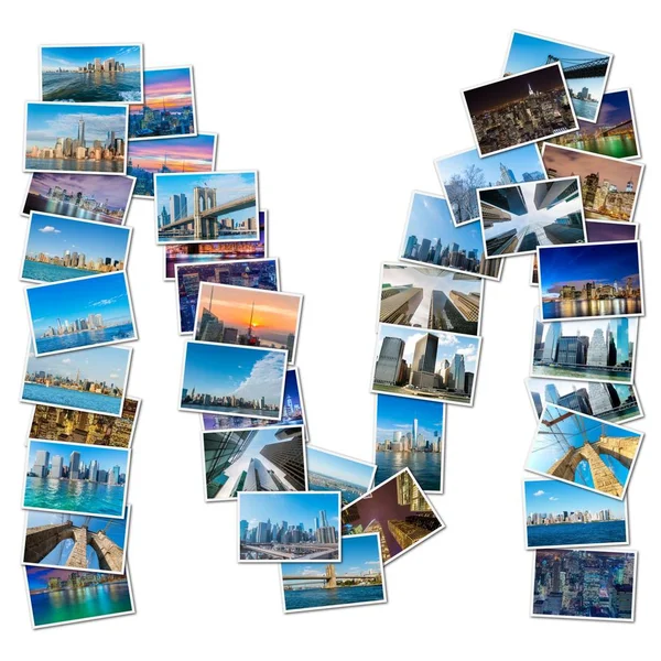 New York fotoğrafları yapılmış İngilizce Alfabe harf