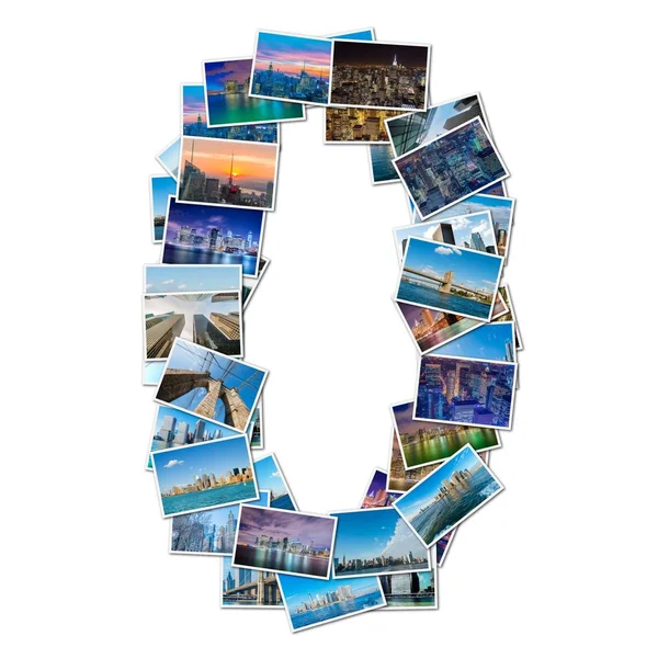 Number made of new york photos — Stock Photo, Image