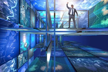 Heyecanlı iş adamı konsepti