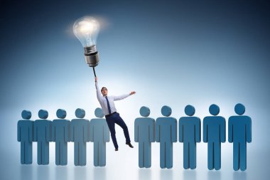 İşadamı kariyer promosyon kavramı içinde