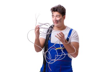 Komik adam Elektrik onarım işi