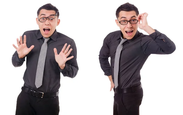 Joven hombre sonriente aislado en blanco —  Fotos de Stock