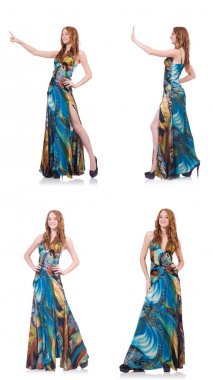 beyaz izole güzel bir elbise modeli