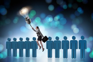 Kariyer tanıtım konseptinde iş kadını