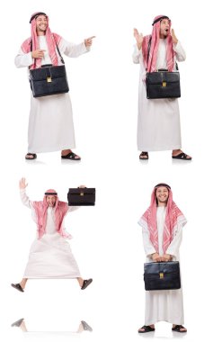 Arap adam beyaz arka plan üzerinde izole