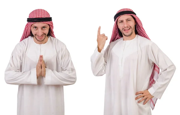 Arabische man geïsoleerd op witte achtergrond — Stockfoto