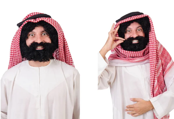 Bearded arab isolated on white background — Stock Photo, Image