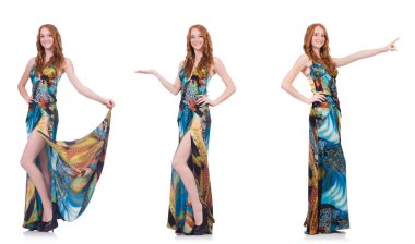 beyaz izole güzel bir elbise modeli