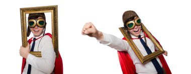 Beyaz tenli komik kahraman.