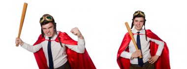 Beyaz tenli komik kahraman.