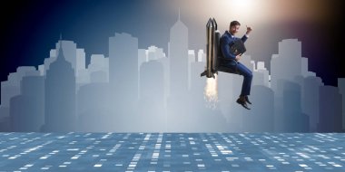 Kariyer gelişimi konseptinde iş adamı