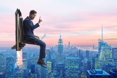 Kariyer gelişimi konseptinde iş adamı