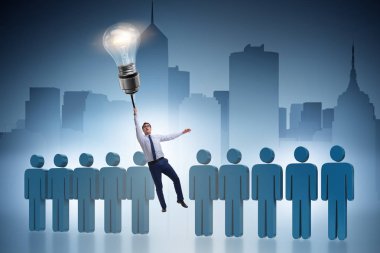 İşadamı kariyer promosyon kavramı içinde